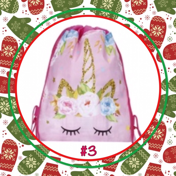 🦄New🦄2/$10🦄Girls Unicorn Drawstring Bag🦄 - Picture 4 of 5